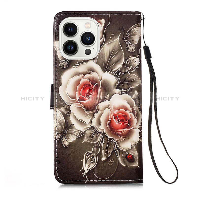 Funda de Cuero Cartera con Soporte Patron de Moda Carcasa Y03B para Apple iPhone 13 Pro