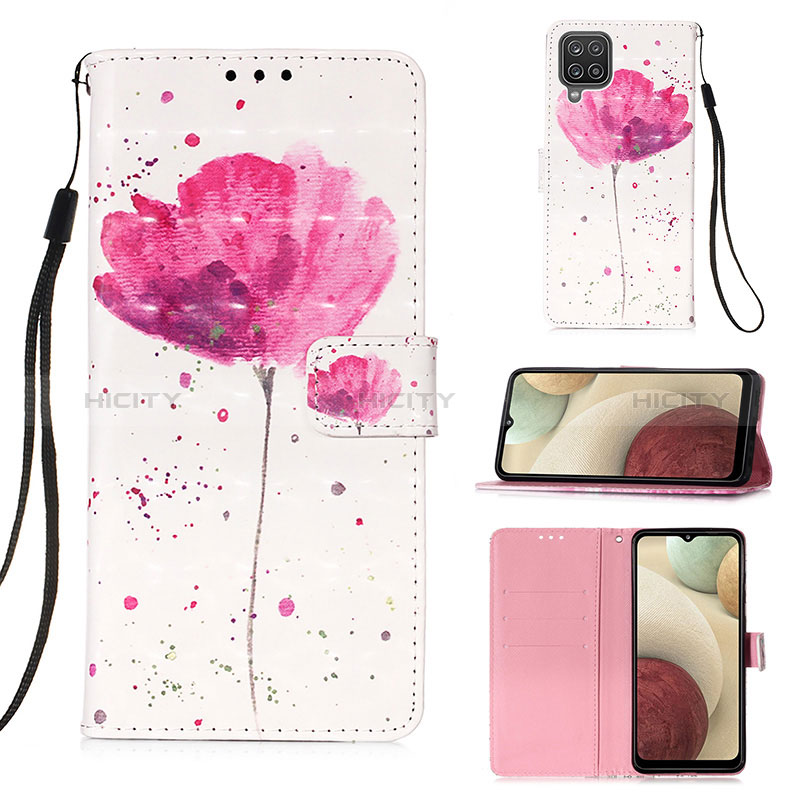 Funda de Cuero Cartera con Soporte Patron de Moda Carcasa Y03B para Samsung Galaxy A12 Nacho