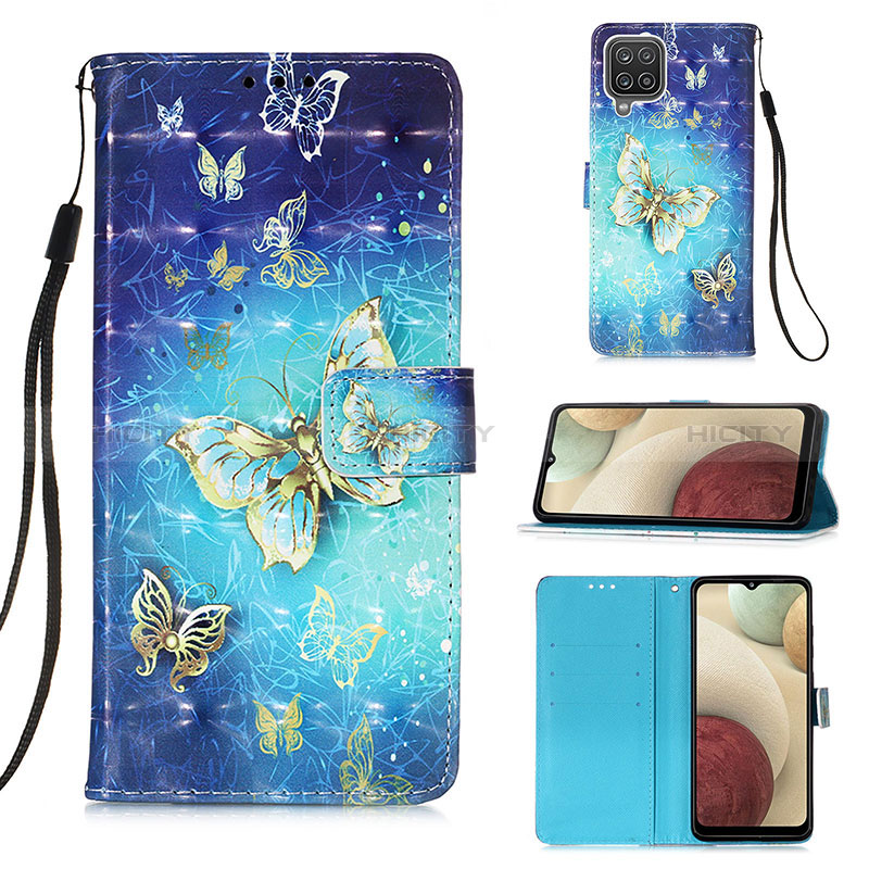 Funda de Cuero Cartera con Soporte Patron de Moda Carcasa Y03B para Samsung Galaxy F12