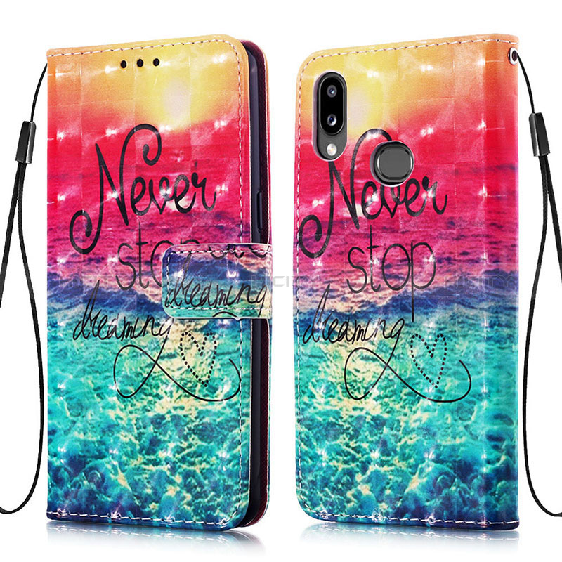 Funda de Cuero Cartera con Soporte Patron de Moda Carcasa Y03B para Samsung Galaxy M01s