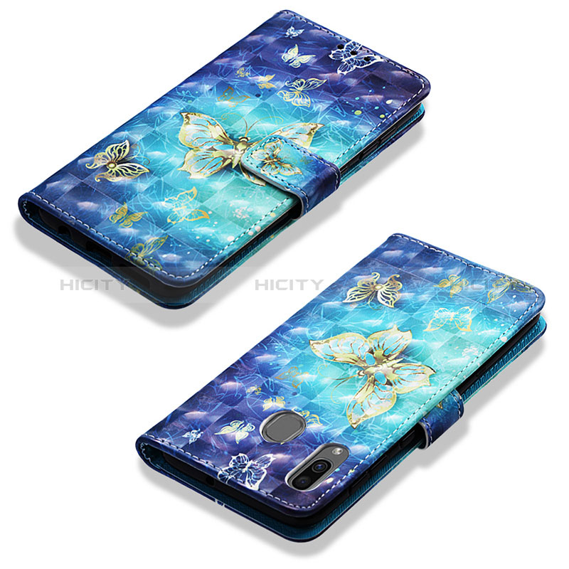 Funda de Cuero Cartera con Soporte Patron de Moda Carcasa Y03B para Samsung Galaxy M10S