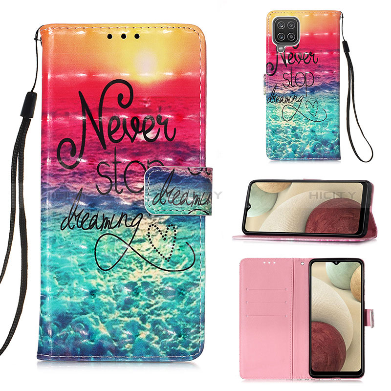 Funda de Cuero Cartera con Soporte Patron de Moda Carcasa Y03B para Samsung Galaxy M12