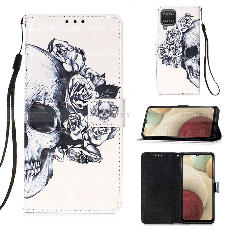 Funda de Cuero Cartera con Soporte Patron de Moda Carcasa Y03B para Samsung Galaxy M12