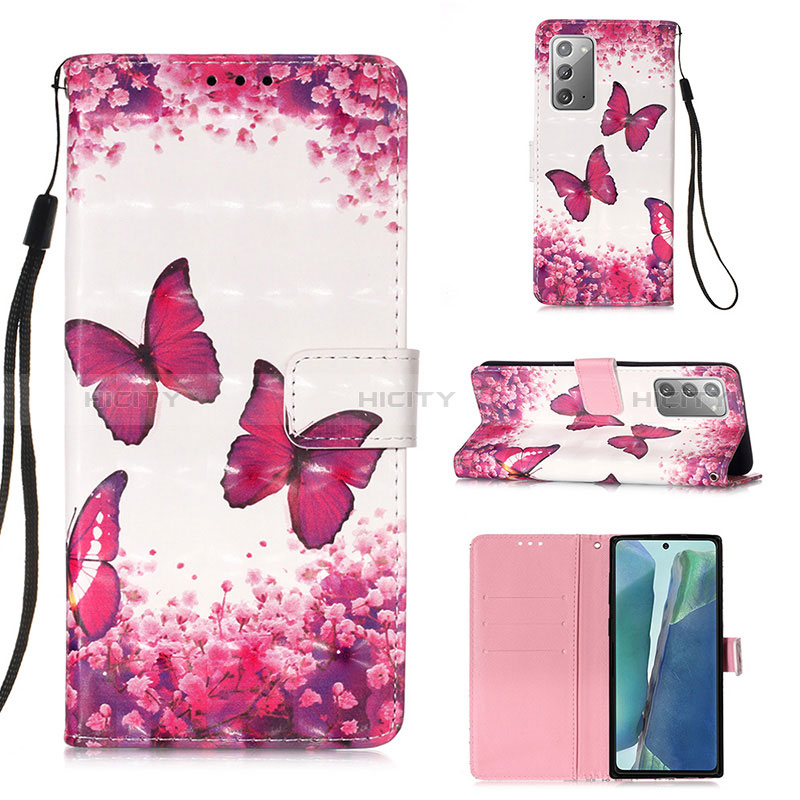 Funda de Cuero Cartera con Soporte Patron de Moda Carcasa Y03B para Samsung Galaxy Note 20 5G