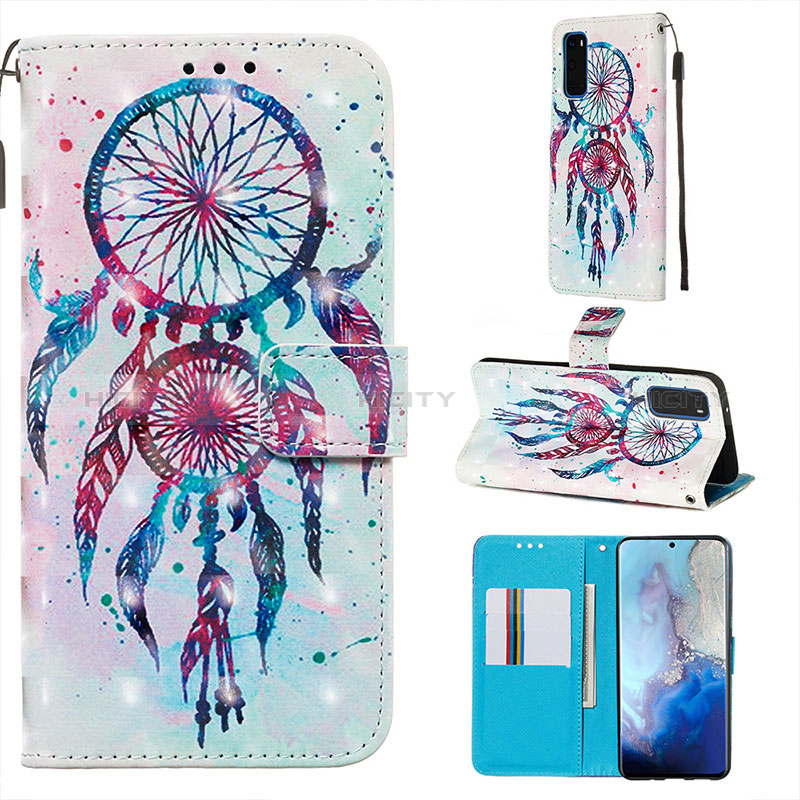 Funda de Cuero Cartera con Soporte Patron de Moda Carcasa Y03B para Samsung Galaxy S20 5G Multicolor