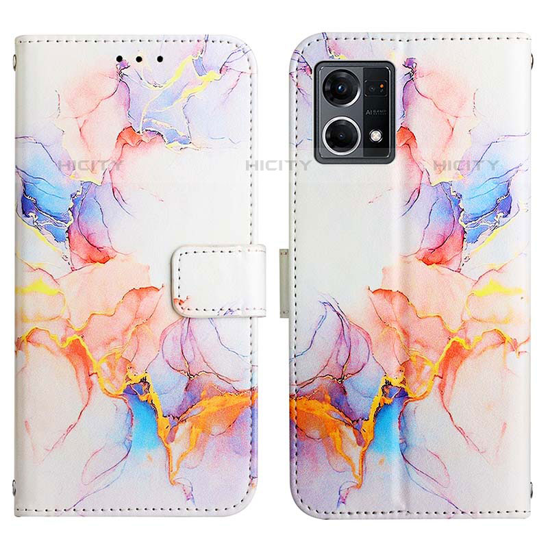 Funda de Cuero Cartera con Soporte Patron de Moda Carcasa Y04B para Oppo F21 Pro 4G