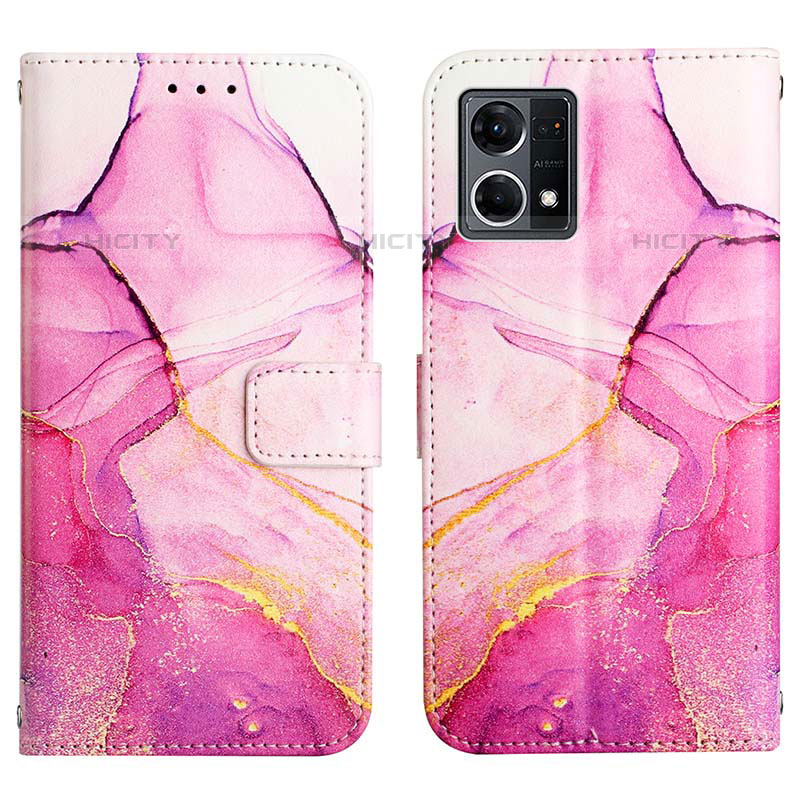 Funda de Cuero Cartera con Soporte Patron de Moda Carcasa Y04B para Oppo Reno7 4G