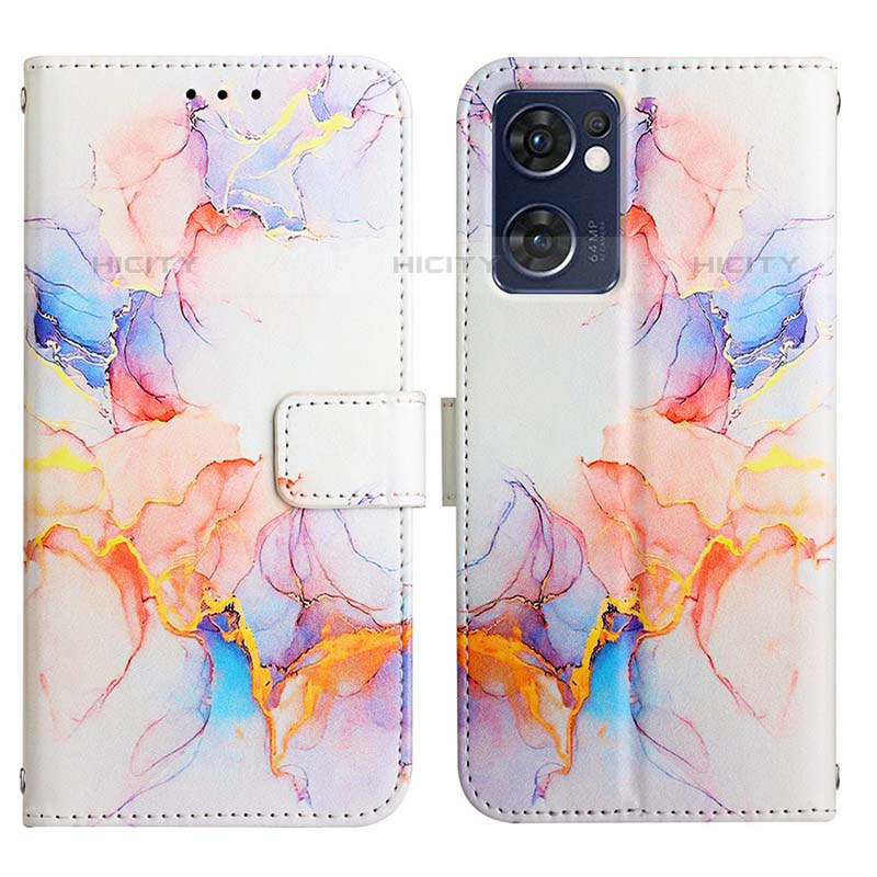 Funda de Cuero Cartera con Soporte Patron de Moda Carcasa Y04B para Oppo Reno7 5G