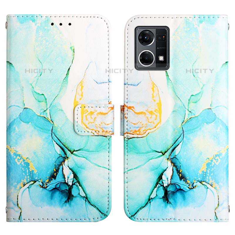 Funda de Cuero Cartera con Soporte Patron de Moda Carcasa Y04B para Oppo Reno8 4G