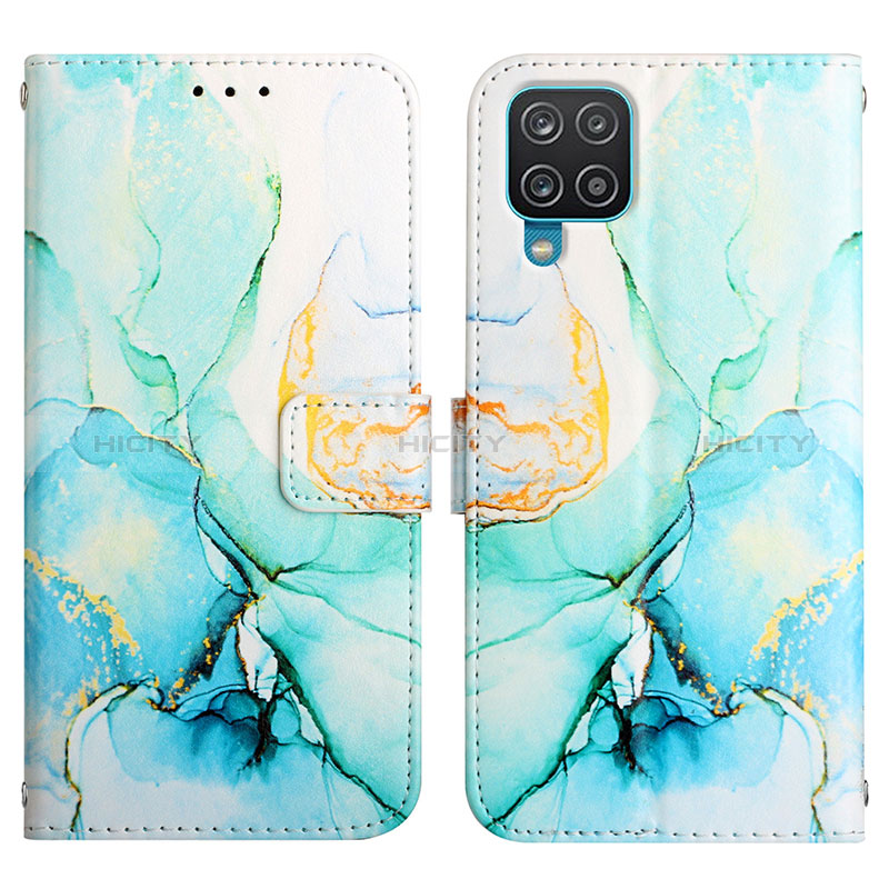 Funda de Cuero Cartera con Soporte Patron de Moda Carcasa Y04B para Samsung Galaxy F12