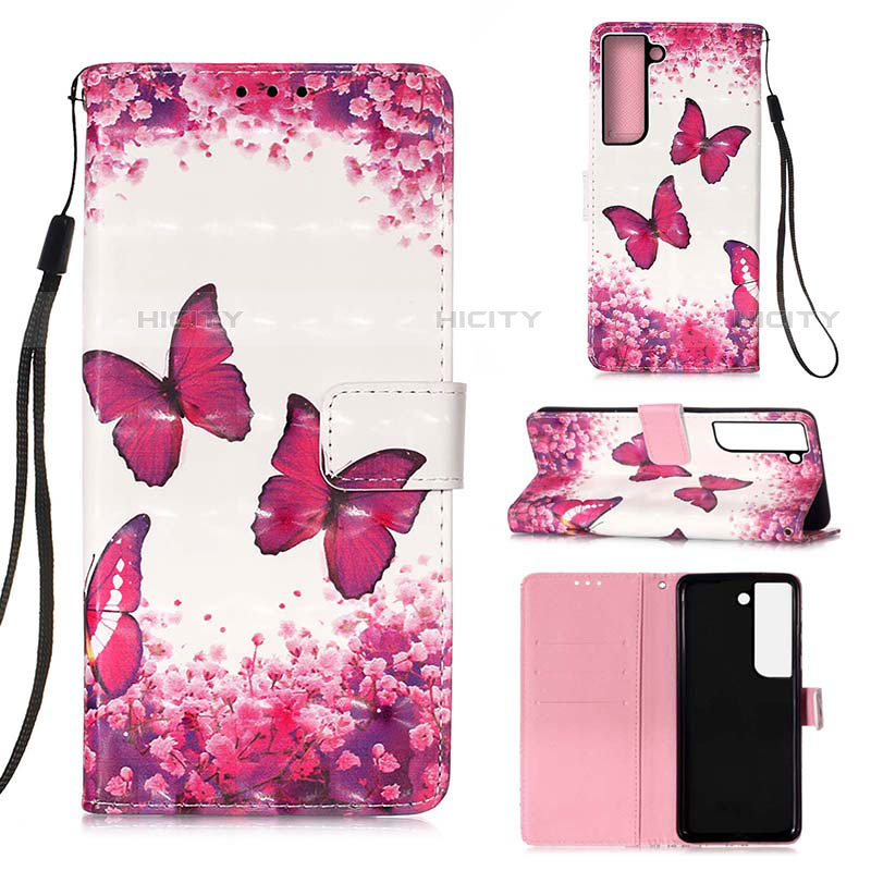 Funda de Cuero Cartera con Soporte Patron de Moda Carcasa Y04B para Samsung Galaxy S21 5G