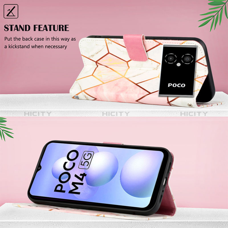 Funda de Cuero Cartera con Soporte Patron de Moda Carcasa Y04B para Xiaomi Poco M4 5G