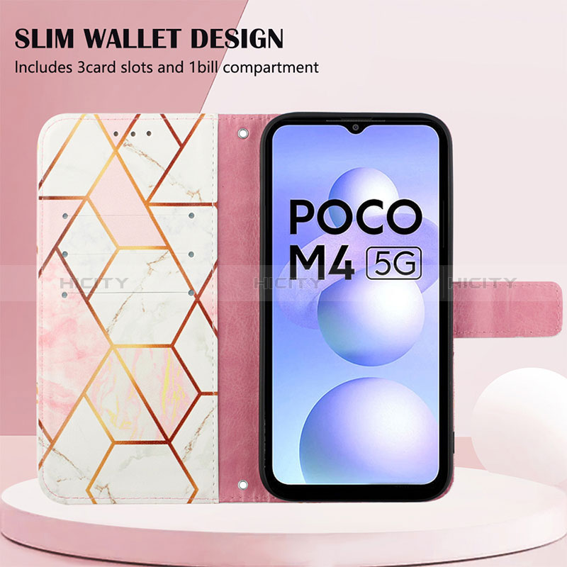 Funda de Cuero Cartera con Soporte Patron de Moda Carcasa Y04B para Xiaomi Poco M4 5G