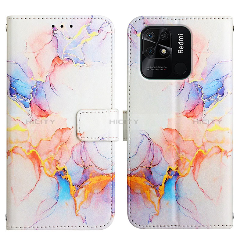 Funda de Cuero Cartera con Soporte Patron de Moda Carcasa Y04B para Xiaomi Redmi 10 India