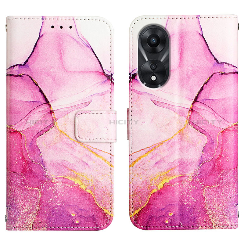 Funda de Cuero Cartera con Soporte Patron de Moda Carcasa YB1 para Oppo A58 5G