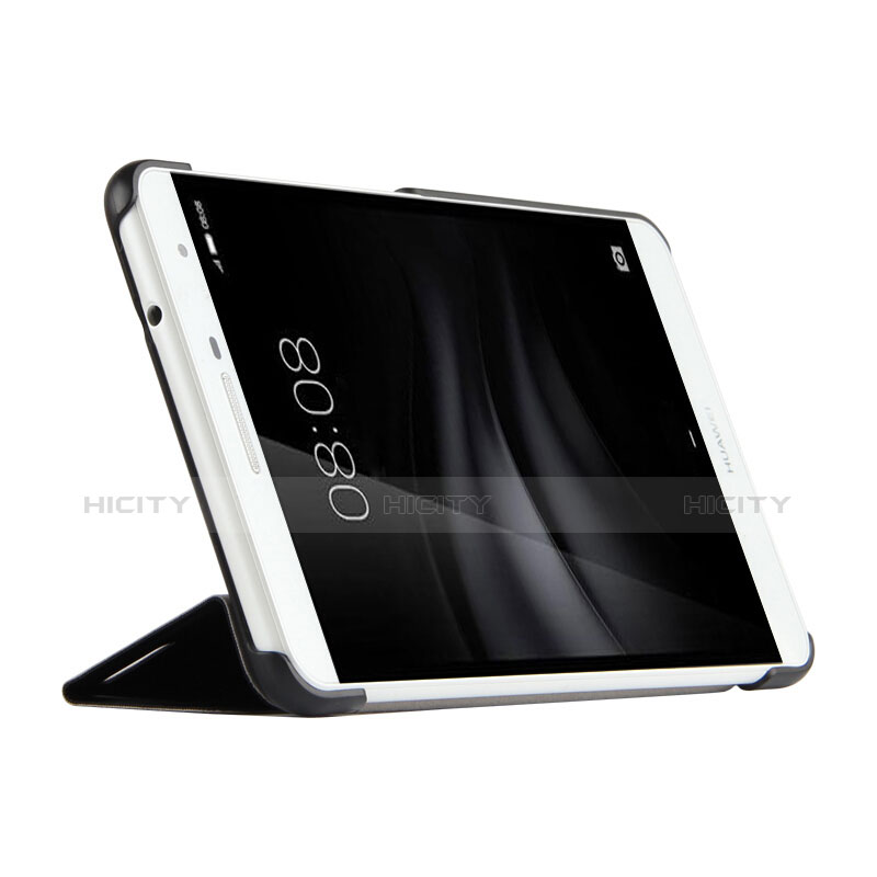 Funda de Cuero Cartera con Soporte R01 para Huawei MediaPad T2 Pro 7.0 PLE-703L Negro