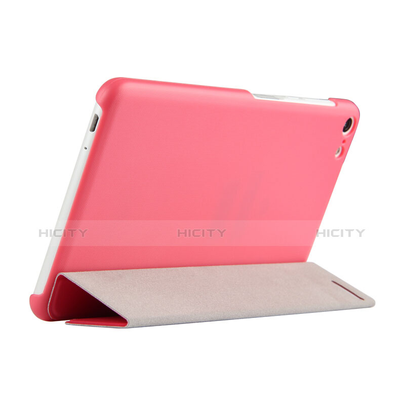 Funda de Cuero Cartera con Soporte R01 para Huawei MediaPad T2 Pro 7.0 PLE-703L Rosa Roja