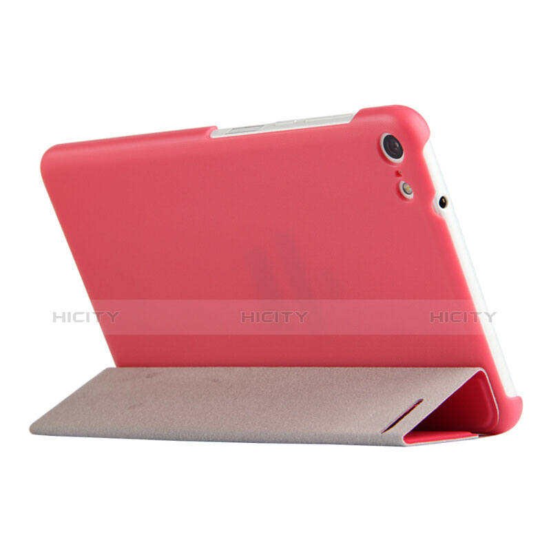 Funda de Cuero Cartera con Soporte R01 para Huawei MediaPad T2 Pro 7.0 PLE-703L Rosa Roja