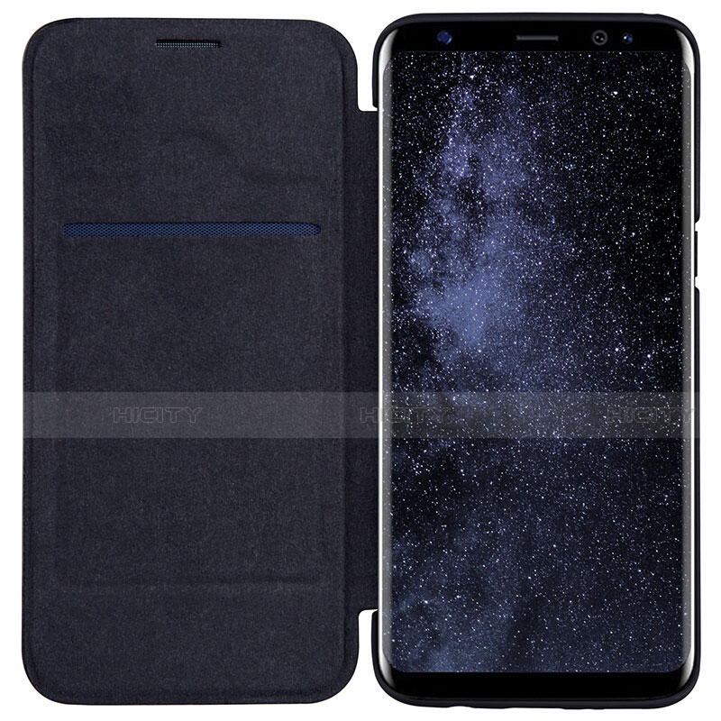 Funda de Cuero Cartera con Soporte S01 para Samsung Galaxy S8 Plus Negro