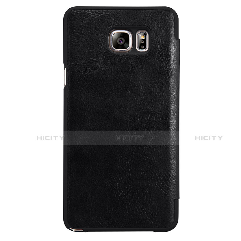 Funda de Cuero Cartera con Soporte U01 para Samsung Galaxy S7 Edge G935F Negro