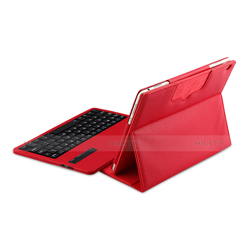 Funda de Cuero Cartera con Teclado L01 para Huawei MediaPad M3 Lite 10.1 BAH-W09 Rojo