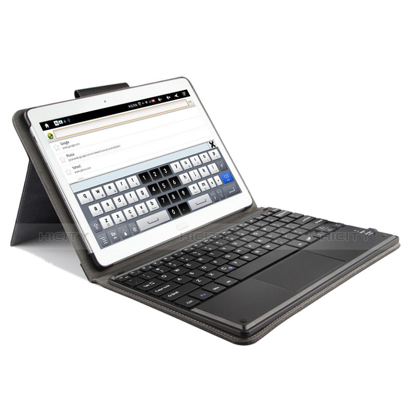 Funda de Cuero Cartera con Teclado para Huawei MediaPad M2 10.0 M2-A01 M2-A01W M2-A01L Negro