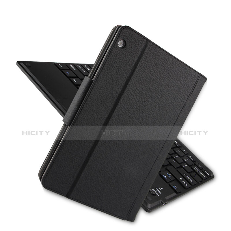 Funda de Cuero Cartera con Teclado para Huawei MediaPad M3 Lite 10.1 BAH-W09 Negro