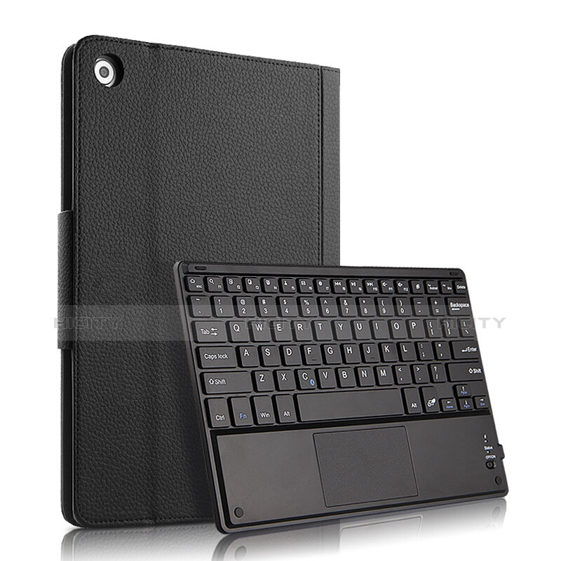 Funda de Cuero Cartera con Teclado para Huawei MediaPad M5 10.8 Negro