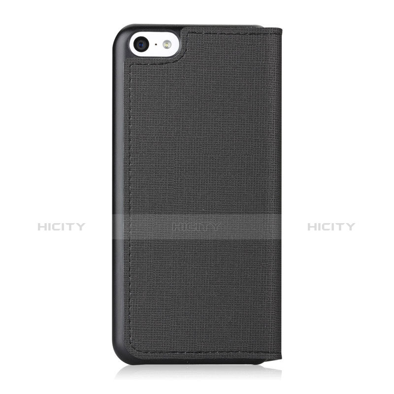 Funda de Cuero Cartera para Apple iPhone 5C Negro