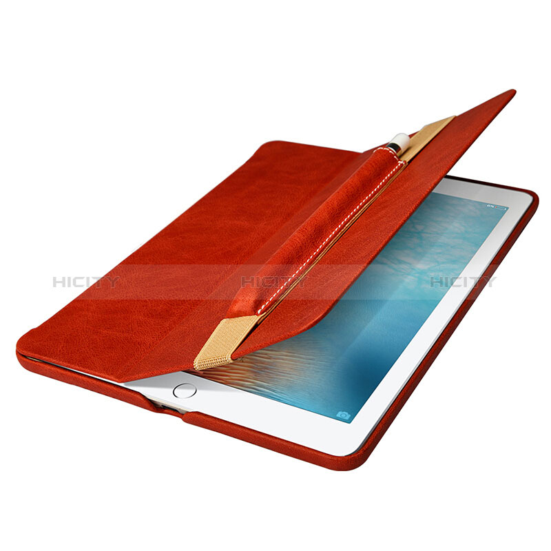 Funda de Cuero Elastico del Pluma Desmontable P01 para Apple Pencil Apple iPad Pro 12.9 Rojo