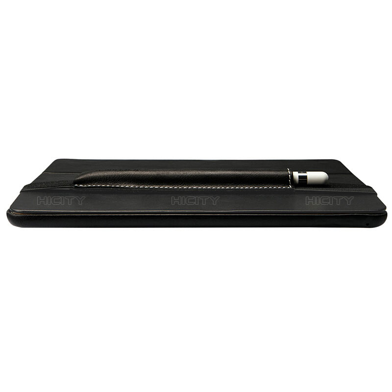 Funda de Cuero Elastico del Pluma Desmontable P01 para Apple Pencil Apple iPad Pro 9.7 Negro