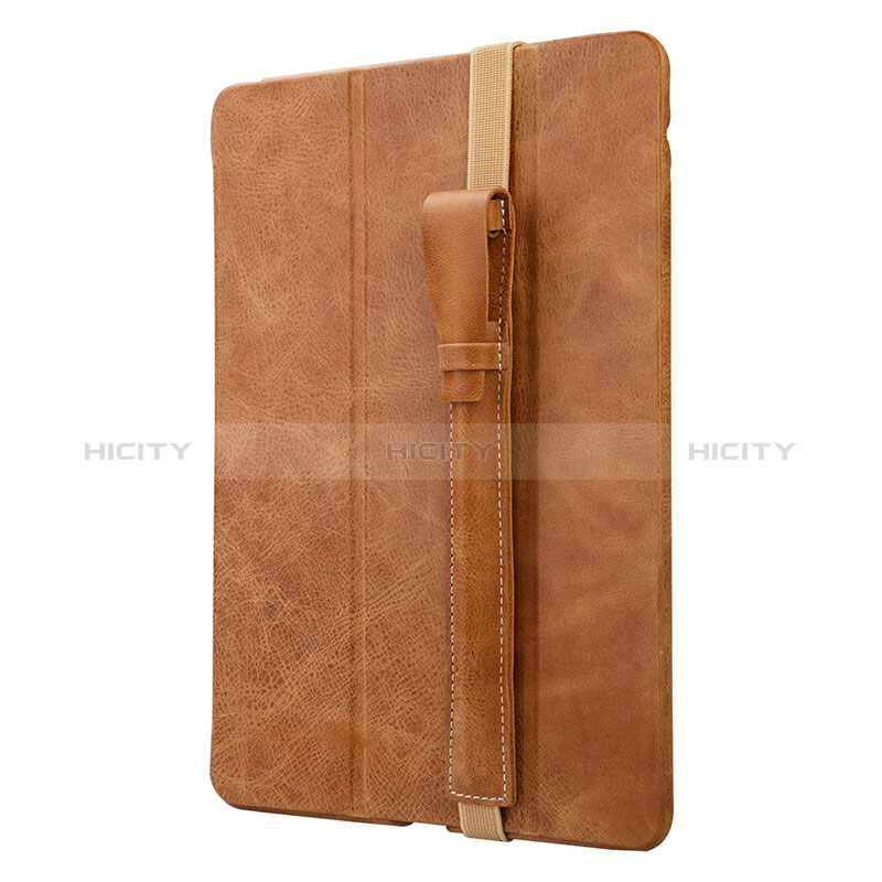 Funda de Cuero Elastico del Pluma Desmontable P02 para Apple Pencil Apple iPad Pro 10.5 Marron