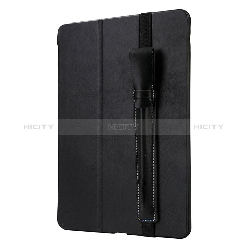 Funda de Cuero Elastico del Pluma Desmontable P02 para Apple Pencil Apple iPad Pro 10.5 Negro