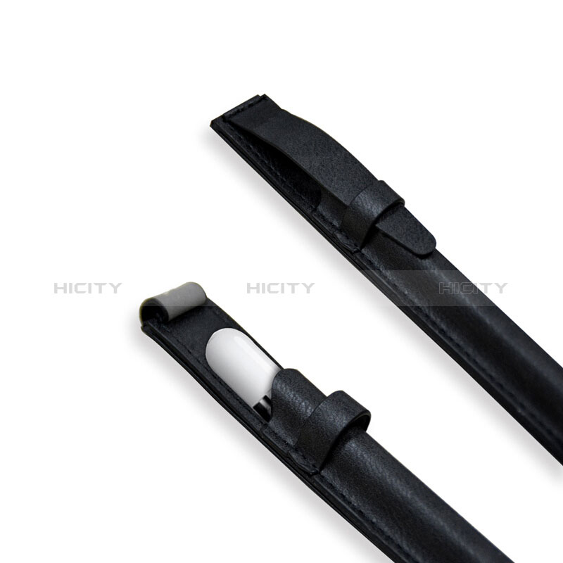 Funda de Cuero Elastico del Pluma Desmontable P03 para Apple Pencil Apple iPad Pro 10.5 Negro