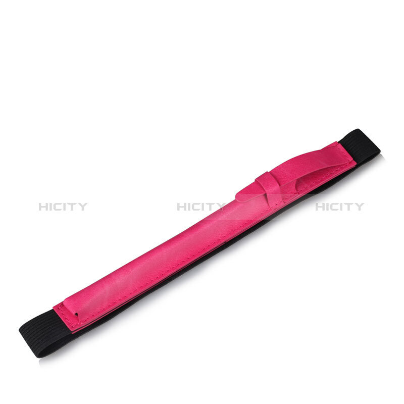 Funda de Cuero Elastico del Pluma Desmontable P03 para Apple Pencil Apple iPad Pro 12.9 Rosa Roja