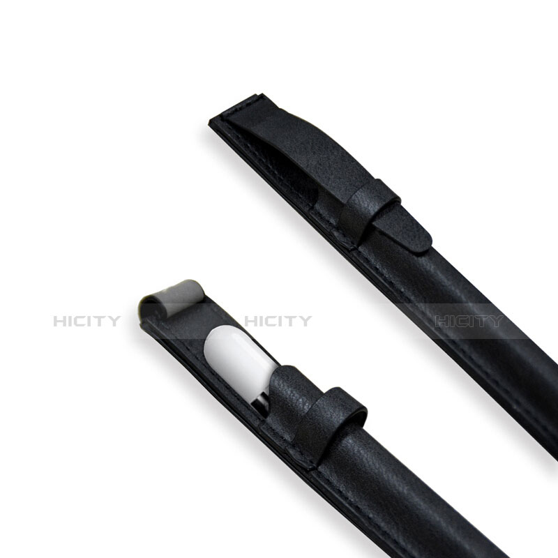Funda de Cuero Elastico del Pluma Desmontable P03 para Apple Pencil Apple New iPad 9.7 (2017) Negro