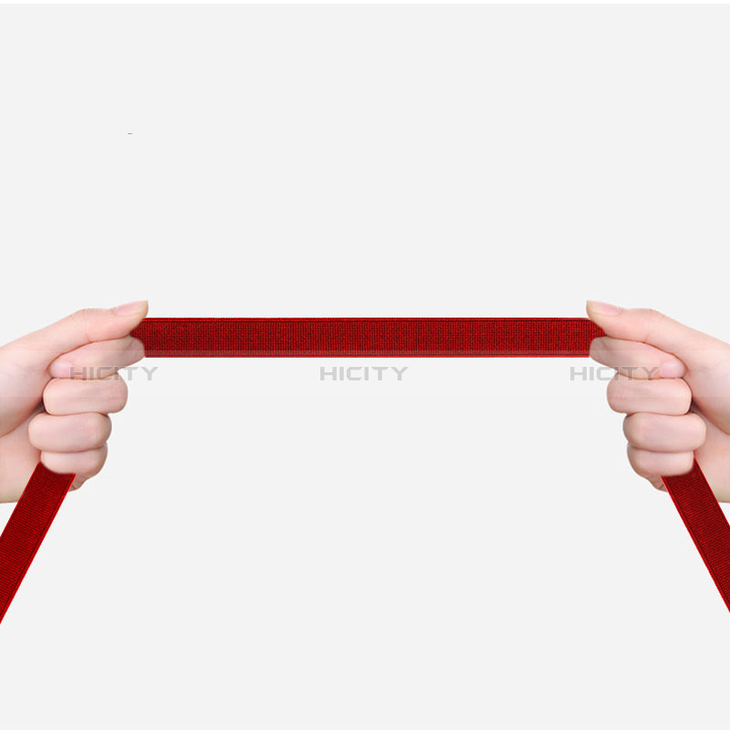 Funda de Cuero Elastico del Pluma Desmontable P04 para Apple Pencil Apple iPad Pro 12.9 Rojo