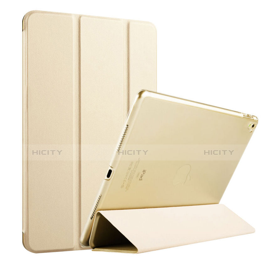 Funda de Cuero Flip con Soporte para Apple iPad Pro 9.7 Oro