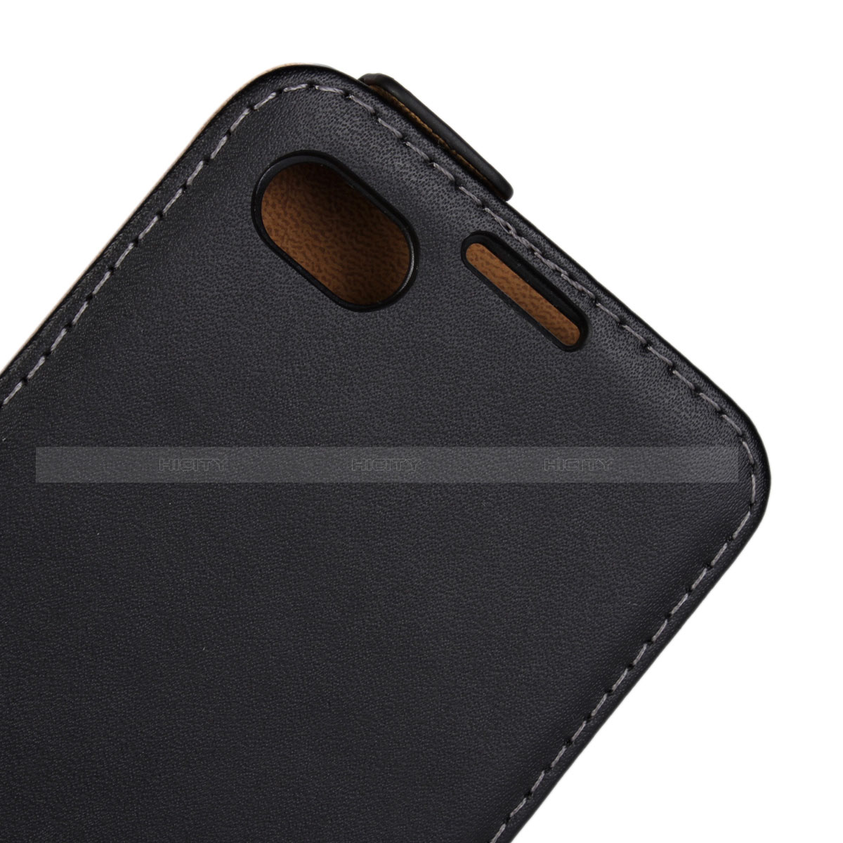 Funda de Cuero Flip para Blackberry A10 Negro