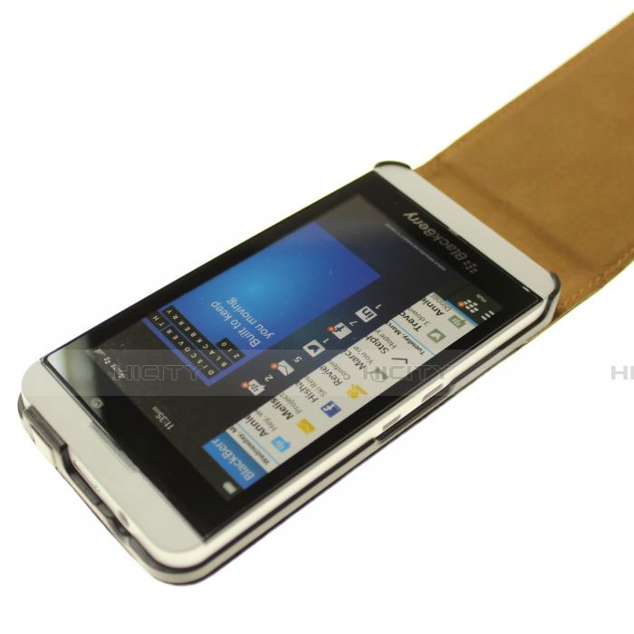 Funda de Cuero Flip para Blackberry Z10