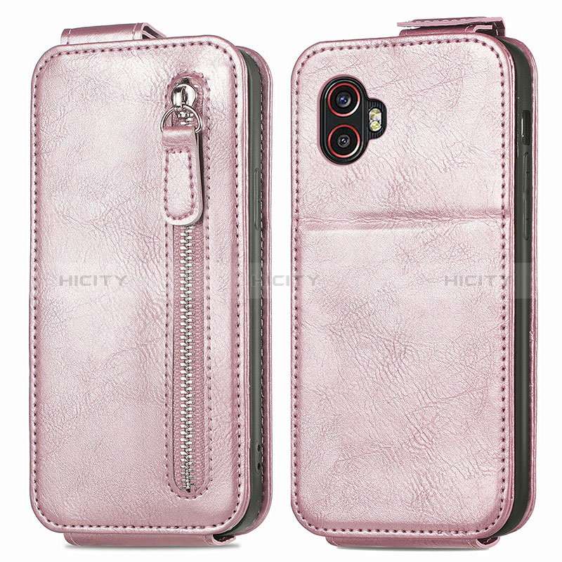 Funda de Cuero Flip para Samsung Galaxy XCover 6 Pro 5G Oro Rosa