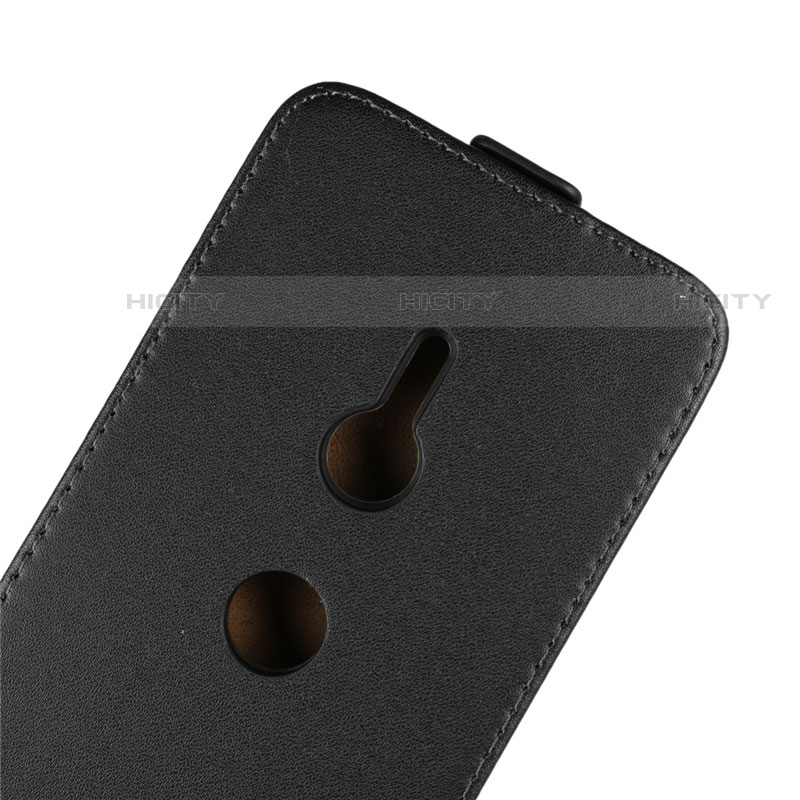 Funda de Cuero Flip para Sony Xperia XZ3 Negro