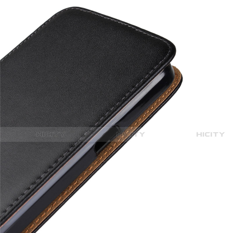 Funda de Cuero Flip para Wiko Rainbow Negro