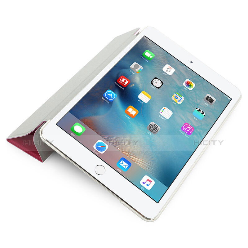Funda de Cuero Mate con Soporte para Apple iPad Pro 9.7 Rojo