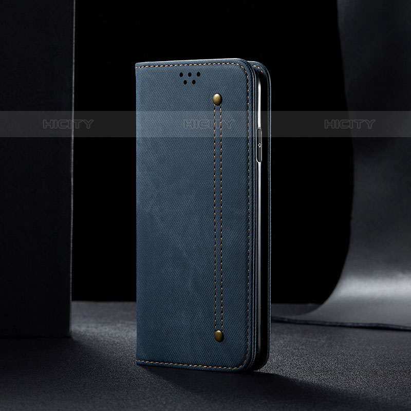 Funda de pano Cartera con Soporte B01S para Samsung Galaxy M32 5G Azul