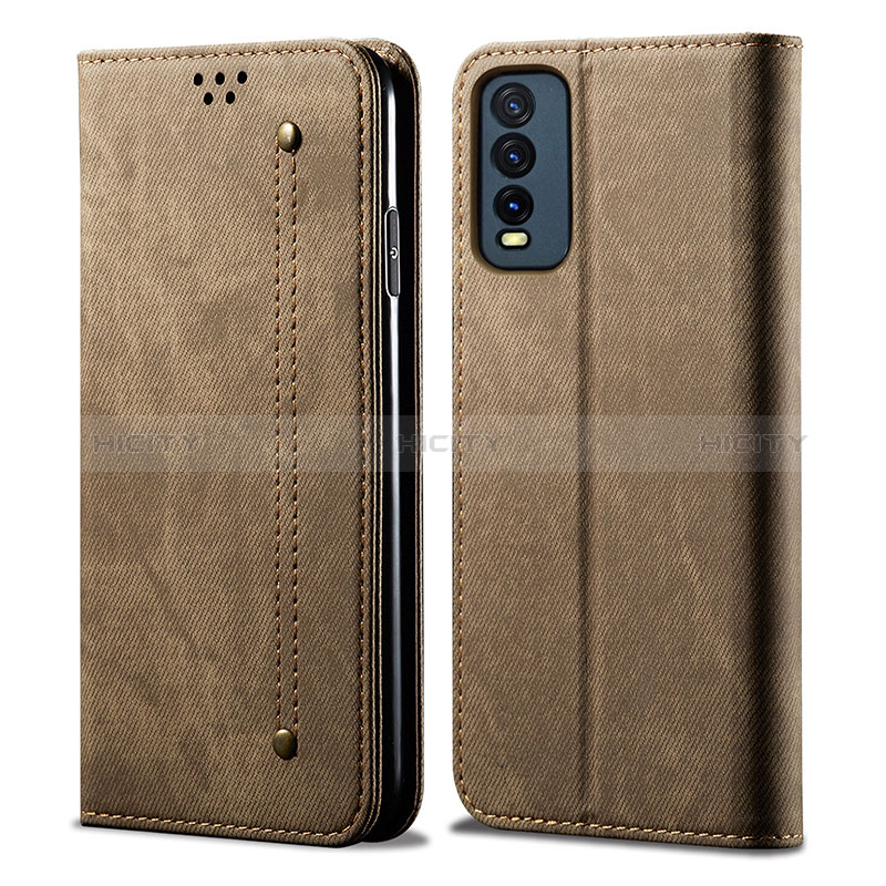 Funda de pano Cartera con Soporte B01S para Vivo Y20s