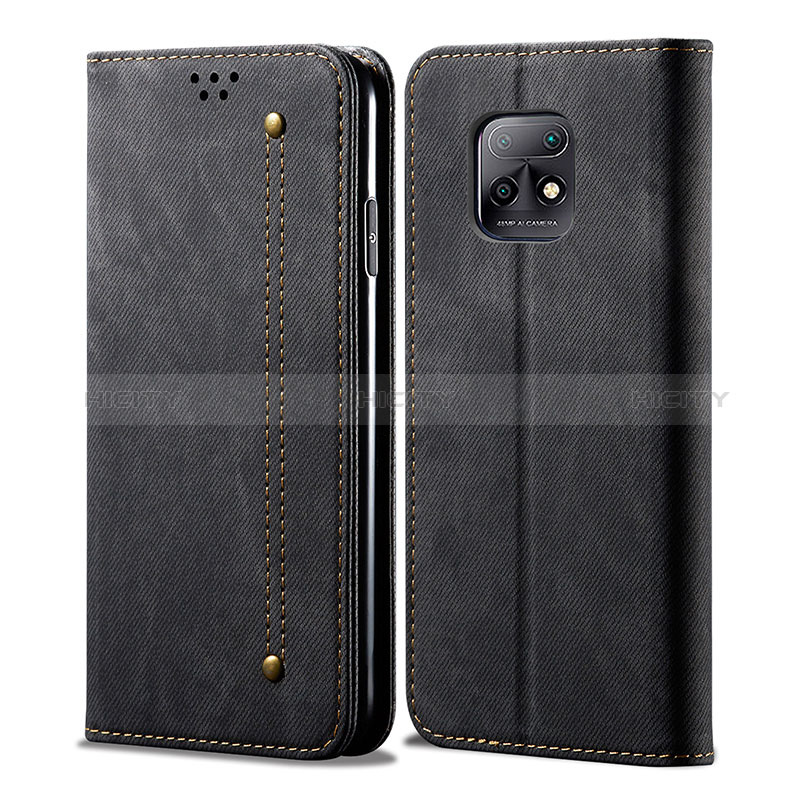 Funda de pano Cartera con Soporte B01S para Xiaomi Redmi 10X 5G Negro