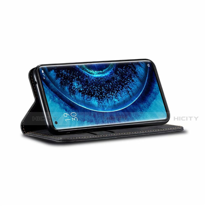 Funda de pano Cartera con Soporte H01 para Oppo Find X2 Pro