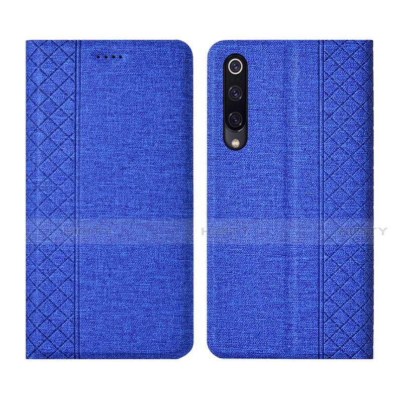Funda de pano Cartera con Soporte H01 para Xiaomi Mi A3 Azul