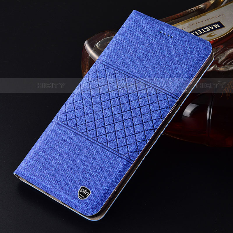 Funda de pano Cartera con Soporte H12P para Motorola Moto G10 Azul